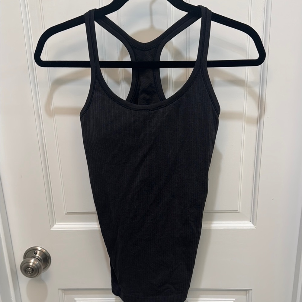 EUC Lululemon Ebb to Street Tank Top Black Racerback Size 6